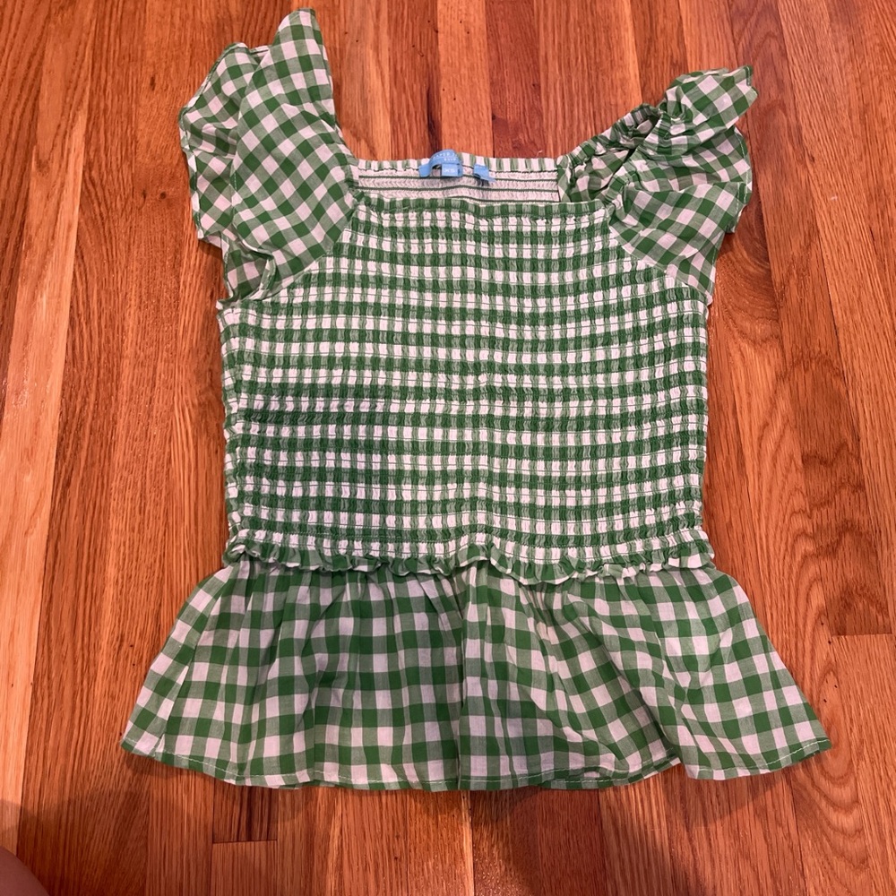 Green Checkered Top